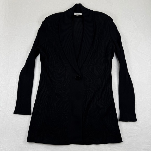 Misook Sweaters - Misook Black Knit Blazer Style Cardigan Jacket Womens Large
